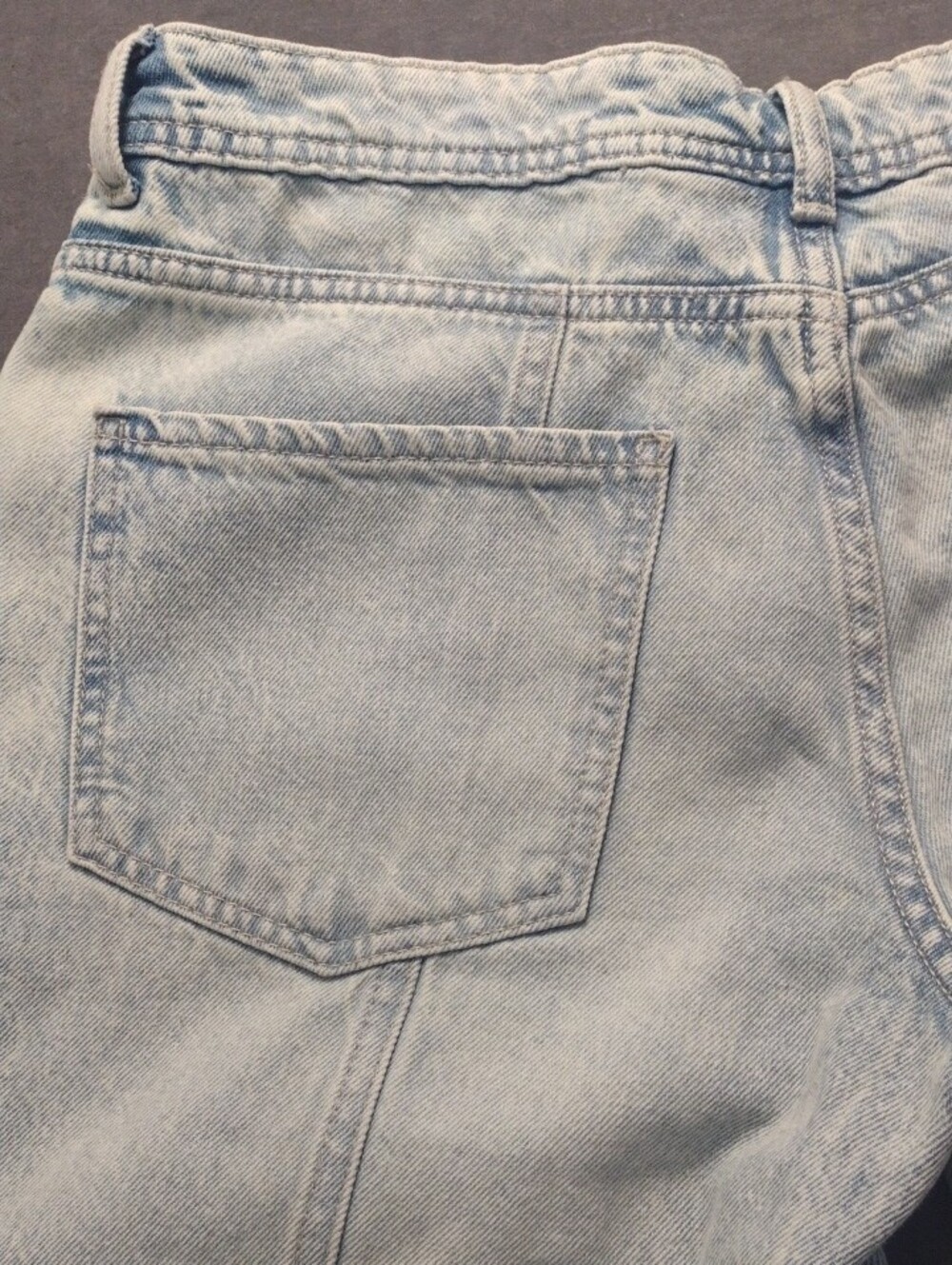 Divided Light Blue Wms Size 6/30 Flare 13" Bell Bottom Front Flap Pockets - Picture 16 of 16